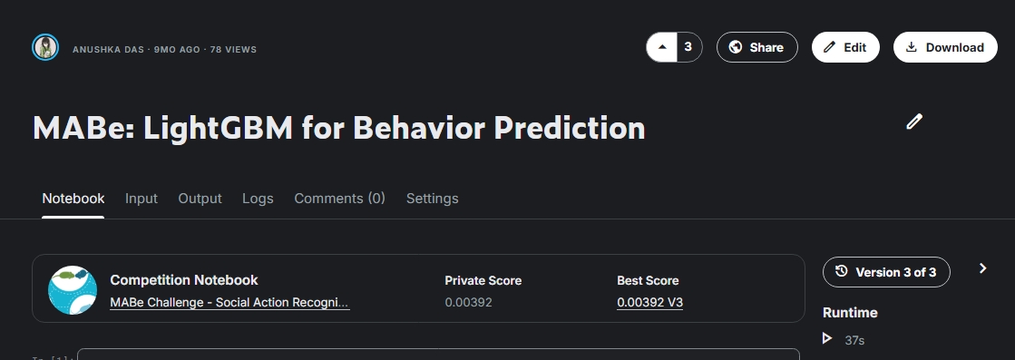 MABE Social Action Recognition